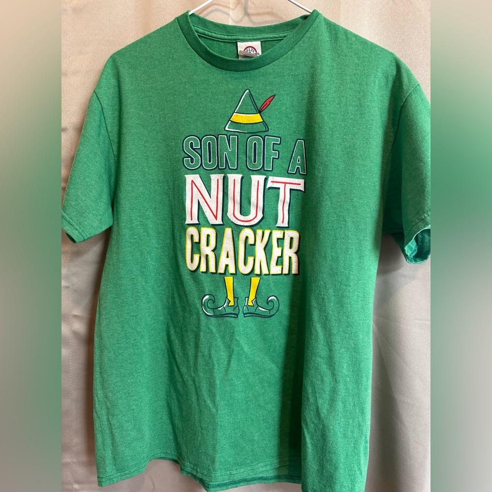 SON OF A NUT CRACKER holiday tee. Cute, whimsical and fun! Size Medium.